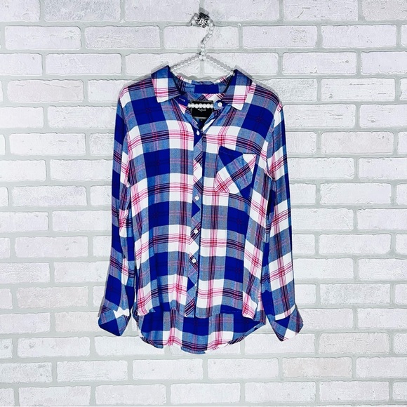 Rails Hunter Blue and Red Plaid Long Sleeve Button-Down Shirt Size XS - Picture 4 of 10